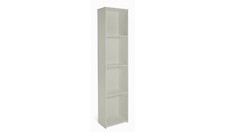 Malibu Narrow Bookcase Grey Storage Organiser Shelf Living Room