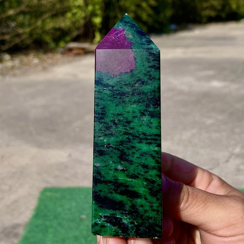 292G Restoration of Natural Red Green Treasure Crystal Obelisk Specimen - Bild 2 von 16