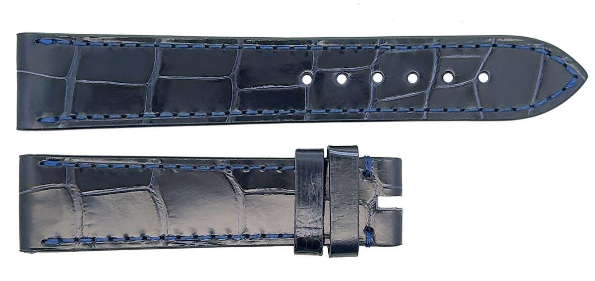 Chopard 18mm x 16mm Navy Blue Alligator Women display picture 3