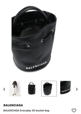 ショルダーバッグ・ポシェット BALENCIAGA BUCKET BAG (70243123EBM 1000) Balenciaga Black Nylon Wheel XS Bucket Bag | Yoogi's Closet