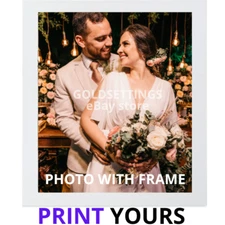 CUSTOM 8X10" PHOTO PICTURE IMAGE  w/ FRAME PRINT YOUR OWN ART POSTER bl