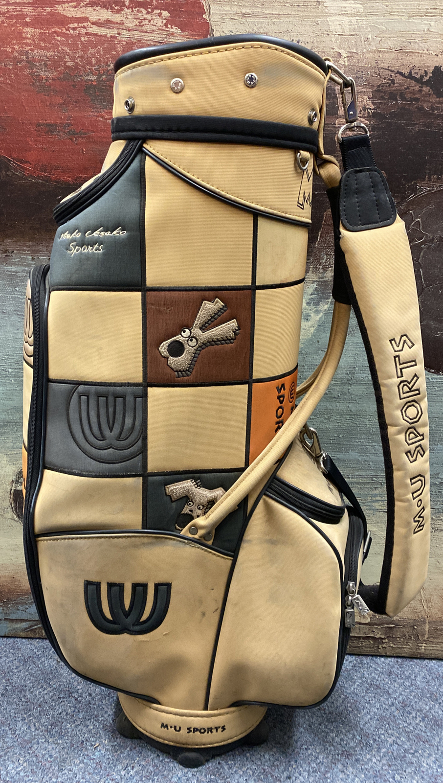MU SPORTS GOLF BAG CART mieko uesako Japanese w rain cover สถานีตำรวจ