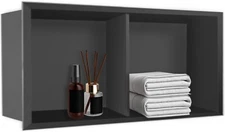 24" x 12" Shower Niche, Black Wall Shower Cubby No Tile Needed