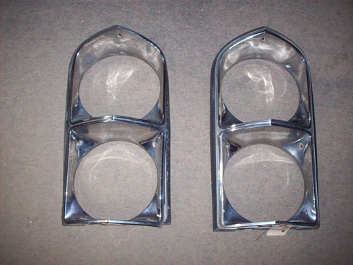 1967 Cadillac Headlight bezels and backing plate - Picture 1 of 5