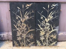 Pair of Cast Iron Smith and Anthony Stove Company Fireplace Side Panels 