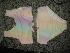 BETSY JOHNSON 2 PC PASTEL 2 PC BATHING SUIT SZ M GIRLS 10 GUC