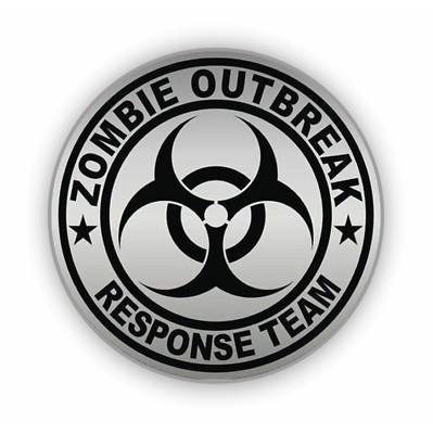 Autoaufkleber Zombie Outbreak Response Team Sticker F3477 Aufkleber 12cm Silber