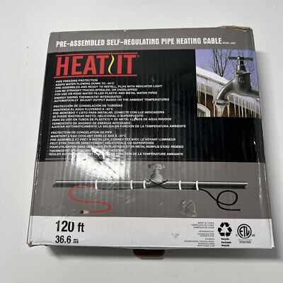 Heatit Pipe Heating Cable 120 Feet JHSF 120V Self Regulating