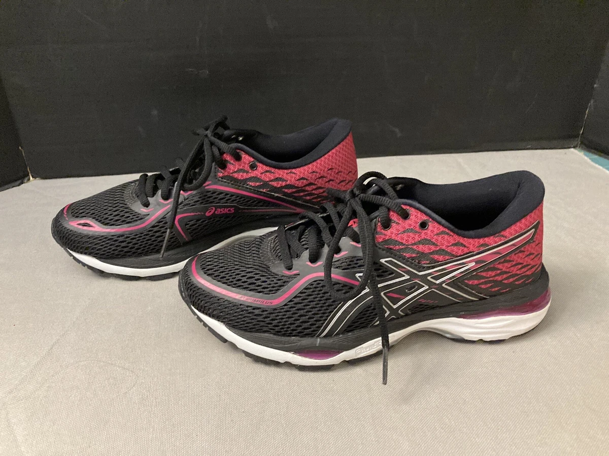 WOMEN S SIZE 6 M ASICS GEL CUMULUS 19 T7B8N PINK BLACK Running Shoes