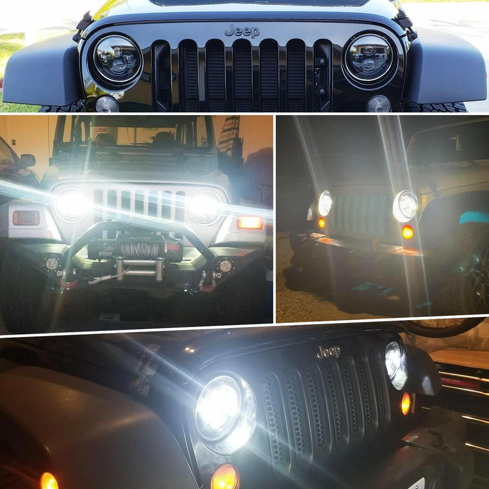 7inch Round Sealed LED Headlights For Dodge B100 B200 B300 Van 1971-1974 Pickup - Image 3 of 4