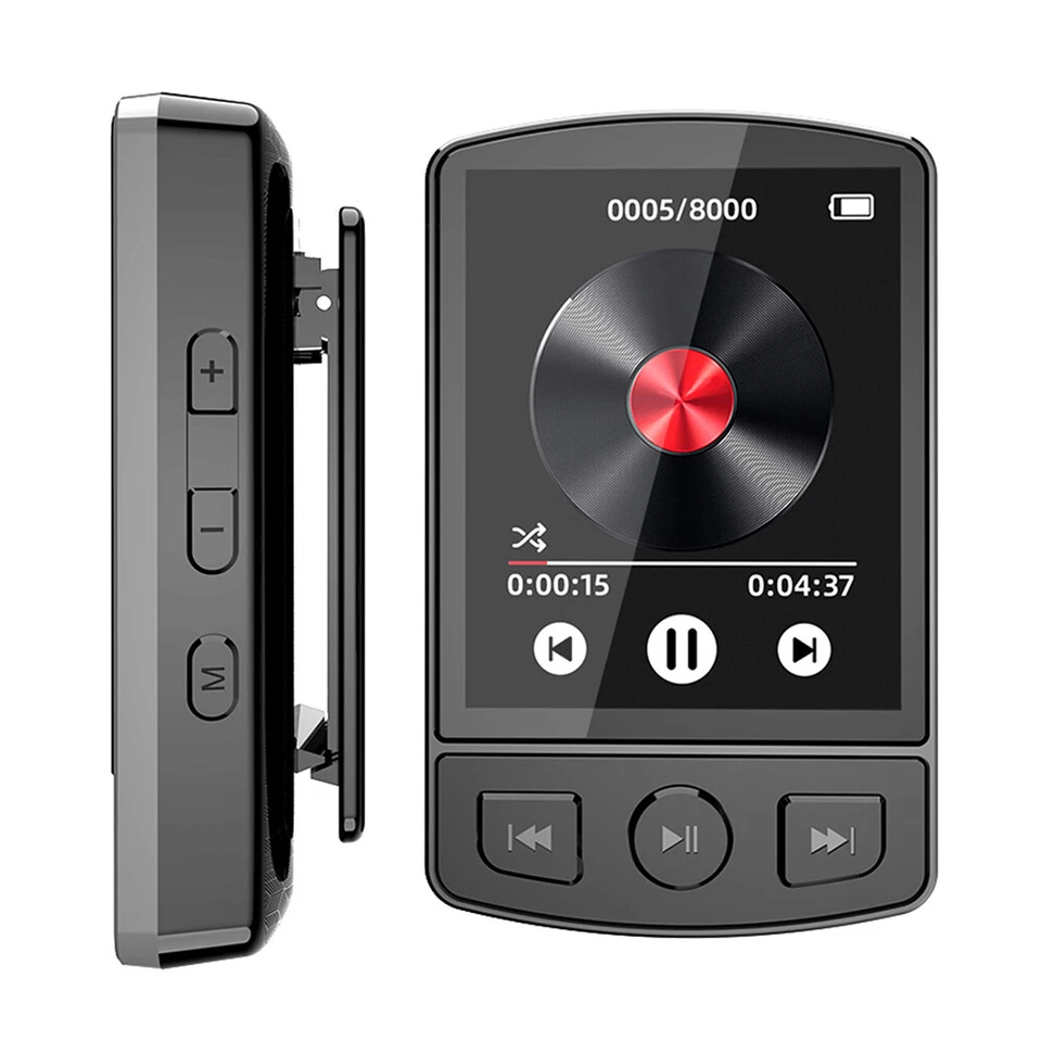 0-128GB MP4 MP3 Player Bluetooth 5.2 Lossless Music Speaker Clip FM Radio Audio - Image 3 of 4