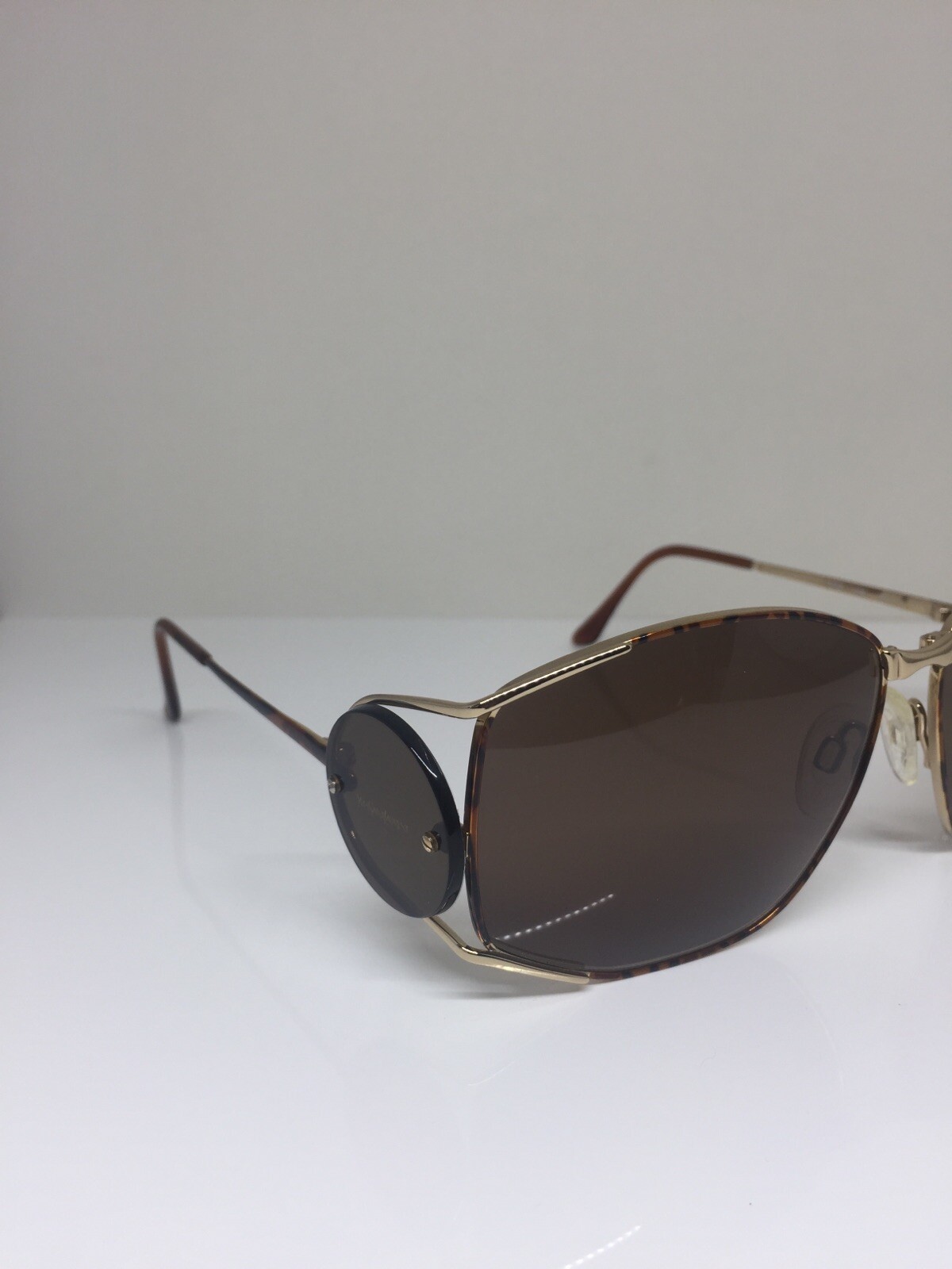 Occhiali da sole Yves Saint Laurent YSL 6002 C. Y 106 tartaruga nuovi vintage con oro