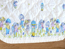 Vtg RIEGEL 1970  s Pastel Baby Comforter Blanket Crib Nursery Kids FRAU MAR