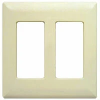 Pass & Seymour Mobile Home/RV Almond Double Snap On Plate