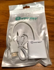 Iocrest Active HDMI to VGA Adapter with Audio Support via 3.5mm jack *NEW*