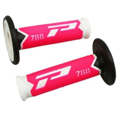ACSUD SACIM | REVETEMENT POIGNEE DOMINO MOTO OFF ROAD A020 BLEU / BLANC CLOSED END 120-123mm (LA