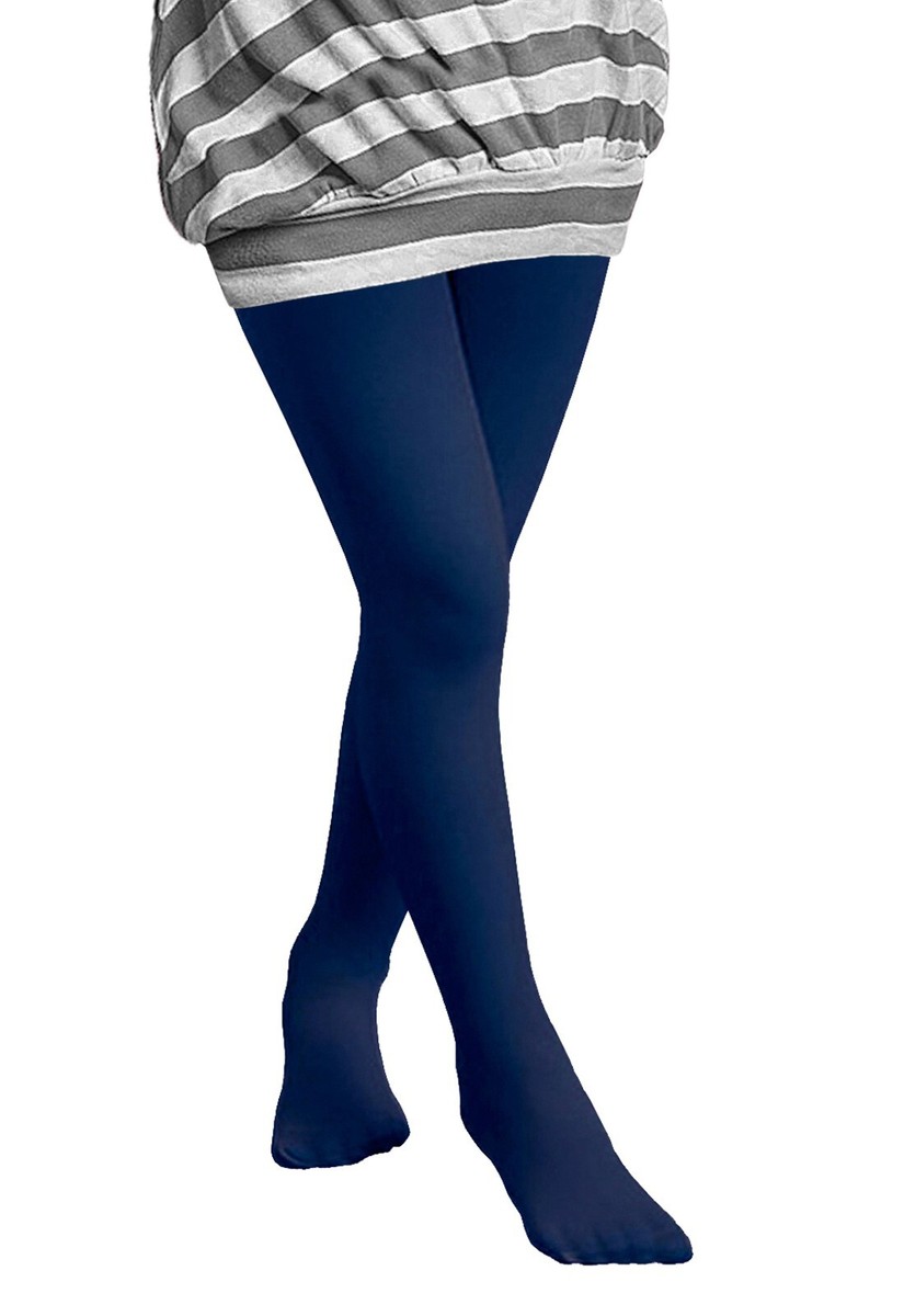 Collants fille semi-opaques unis (lot de 2) bleu vif | GEMO