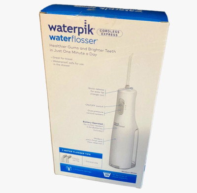 Waterpik Cordless Express Water Flosser WP-02W Portable Oral Irrigator White NIB
