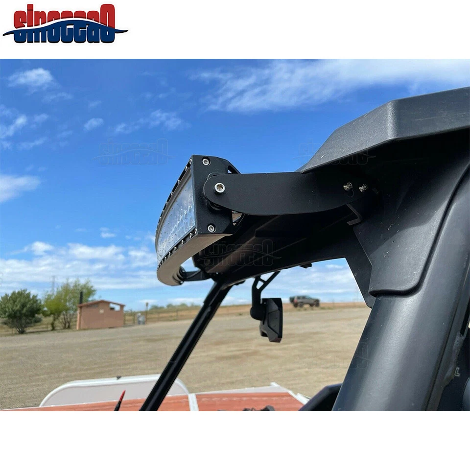 Fits Polaris General 1000 Roof 42" Curved Light Bar Mount Wire + 60W Light Pods - Image 2 of 4