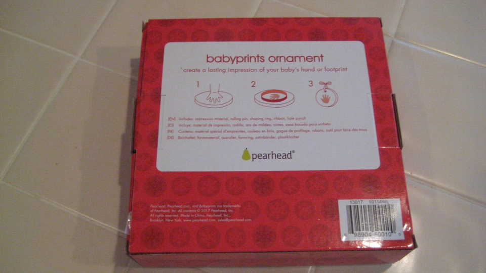 Pearhead Babyprint Ornament Kit Baby Hand Print Ornament Great For pearhead-babyprint-ornament-kit-baby-hand-print-ornament-great-for