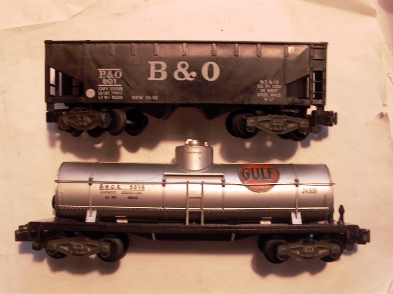 Vintage American Flyer (2) S-GA.Freight Cars,Gulf #24309 & B&O #801 VG.Orig Cd.