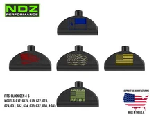 for Glock 17 19 Gen 4-5 Grip Plug Aluminum Color Fill Laser Engraved U.S. Flags