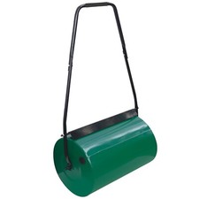 46L Lawn Roller | Manual Metal Grass Roller Aerator Water Sand Filled Gardening