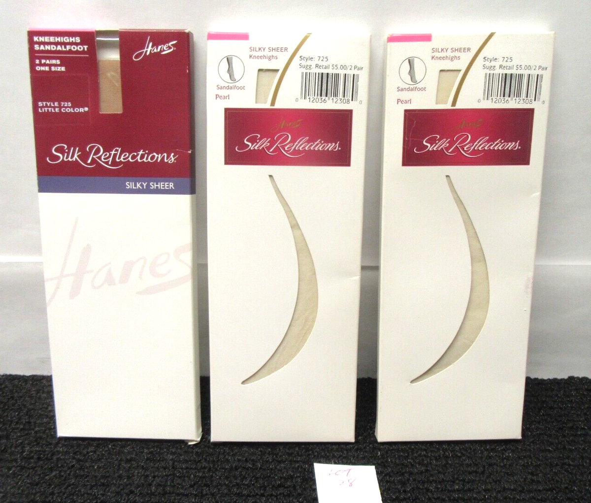 専用　プロモ Hanes Knee Hi's Silk Reflections Style 725 2Pair/Pack 3Packs We