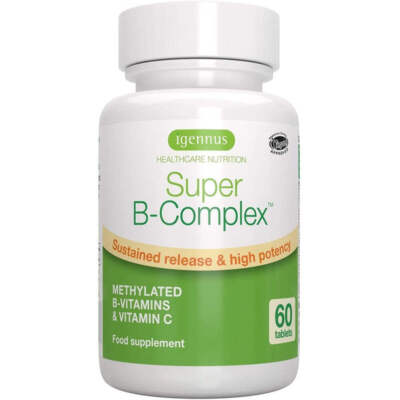 Igennus Methylated Super B-Complex, Vitamin B Complex with Vitamin C & Methylfol