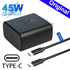 45W USB-C Fast Phone Charger & Cable For Samsung Galaxy A53 A33 A23 A13 A52 A31