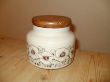 Vintage Hornsea Lancaster Vitramic Cornrose Storage Jar Retro (P228)