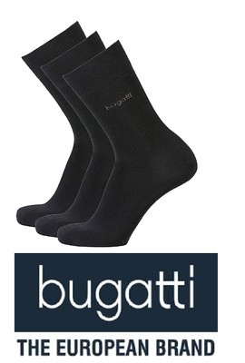 bugatti - Business Socken - 9 Paar - super soft- schwarz - Größe 43-46