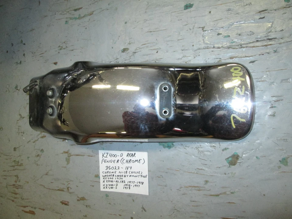 川崎 KZ400 / A / D / S 后挡泥板 ,35022 - 114 ,铬 — 第 2/4 张图片