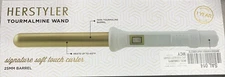 New in Box HerStyler tourmaline wand signature soft touch curler 25mm barrel