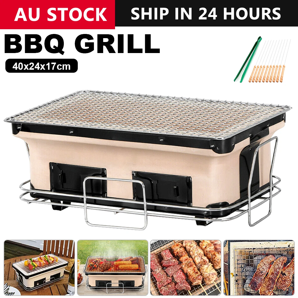 Japanese korean ceramic top hibachi bbq table grill