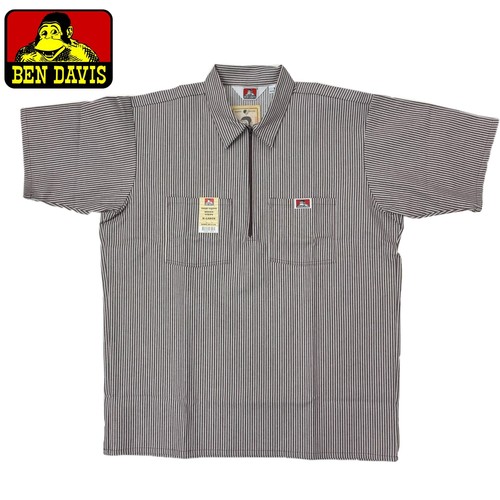 Ben Davis Short Sleeve Striped 1/2 Zip Shirt - Picture 3 of 85