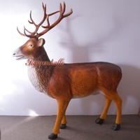 Hirsch Rotwild Reh Statue Figur Lebensgroß Figur Rentier Weihnachtsdeko Natur
