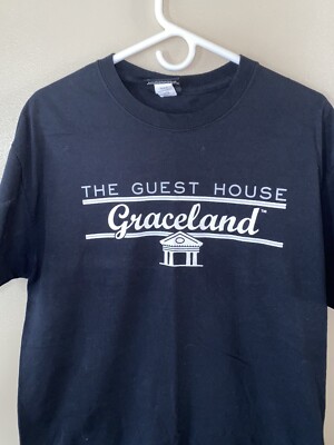 Graceland T-shirt Black Large T-shirt The Guest House Elvis Presley