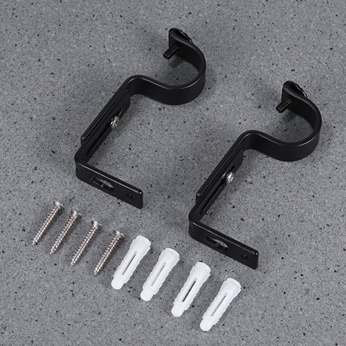 2 Stück Verstellbare Gardinenstangenhalterung Deko Eisen Wandhaken Verstellbar - Bild 7 von 9