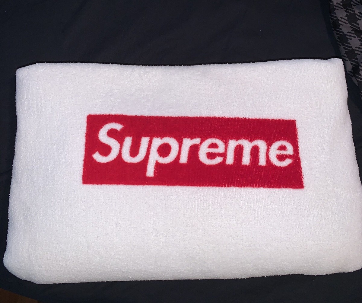 NEW SUPREME BOX LOGO BEACH TOWEL SS14 RARE | eBay