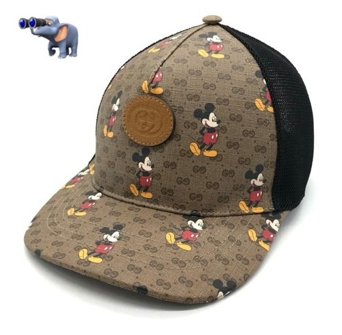 GUCCI Disney Micro GG Baseball Cap Mickey Mouse Collaboration Mesh Hat