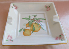 Posacenere In Porcellana Haviland Limoges Decorazione Frutti