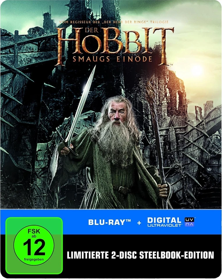 Der Hobbit: Smaugs Einöde Steelbook [Blu-ray] [Limited Edition] NEU in Folie - Bild 1 von 1