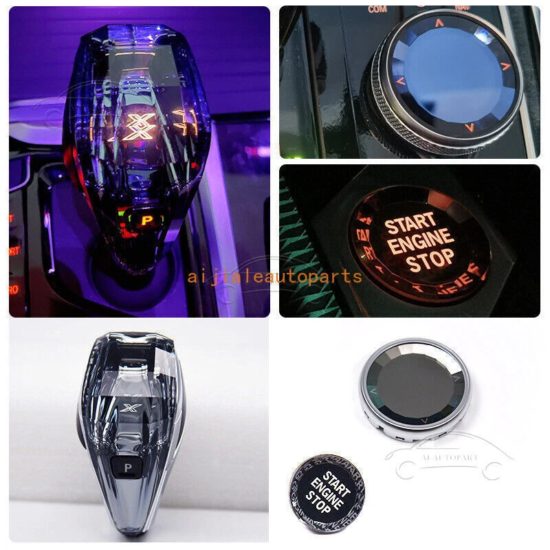 LED Crystal Gear Shift Knob Plug&Play Replace For BMW 1 2 3 4 5 6 7 X3 X4 X5 X6 Foto 4 de 4