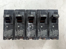    5 SIEMENS TYPE BL 20 AMP CIRCUIT BREAKER 120/240 VAC 1 POLE B120 - FLAW