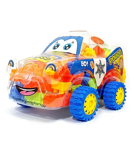 KIDS BUILDING BLOCKS KIT CAR SET 100 PCS CONTRUCTION TOYS DIY GAME EDUCATIONAL - Picture 2 of 8