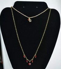 Handmade Rhinestone AB Crystal Layered Gold Plated Choker Necklace