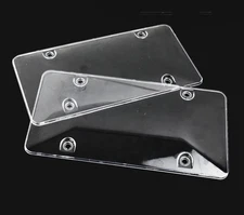 License Plates Shields 2 Pack Frame Covers Clear Bubble Protector For US Plate