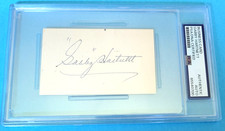 Gabby Hartnett Autograph Business Card PSA Authenticated/Slabbed HOF DR9