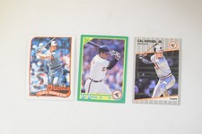 1989 FLEER BASEBALL #617 CAL RIPKEN JR. 1989 TOPPS #250. 1990 SCORE #2. NM